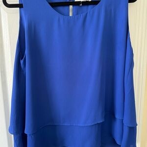 Stella Luce Sapphire Blue Double-Layer Blouse